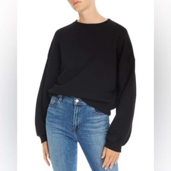 AGOLDE Black Balloon Sleeve Sweatshirt sz XS - Picture 1 of 10